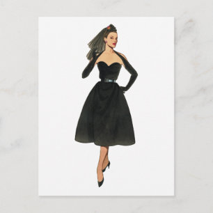 Cartão Postal Cartão-postal de imagem de moda Vintage