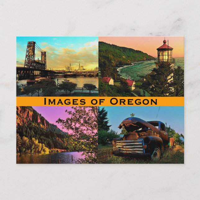 Cartão Postal Cartão-postal de Imagens do Oregon (Frente)