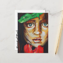 Cartão-postal de Impressão de Arte - Eva e Serpent