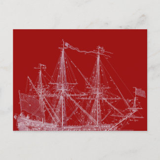 Cartão Postal Cartão-postal de Impressão de Entrega à Vela Verme