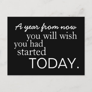 Cartão Postal Cartão-postal de Início Motivado Hoje