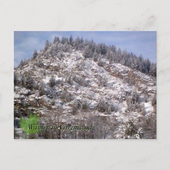 Cartão Postal Cartão-postal de inverno em Greenwood (Frente)