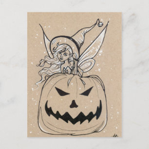 Cartão Postal Cartão-postal de Jackolatern Fairy Halloween