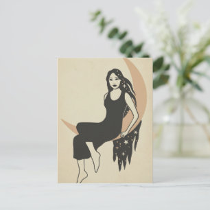 Cartão Postal Cartão-postal de Lady Moon - Deusa legante da Lua