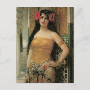 Cartão Postal Cartão-postal de Lady Vintage Oriental