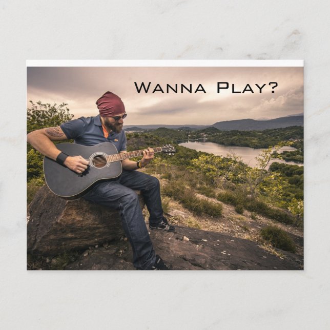 Cartão Postal Cartão-postal de lições de violão para empresas (Frente)