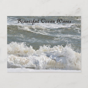 Cartão Postal Cartão-postal de lindas ondas oceânicas