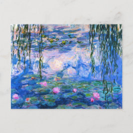 Cartão Postal Cartão-postal de lírios com água monet
