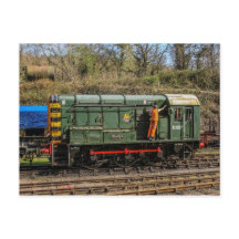 Cartão-postal de locomotiva diesel