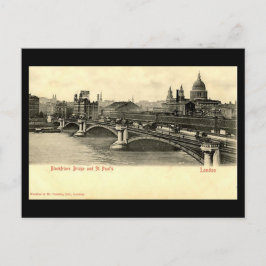 Cartão Postal Cartão-postal de Londres Antigo - Ponte Blackfriar