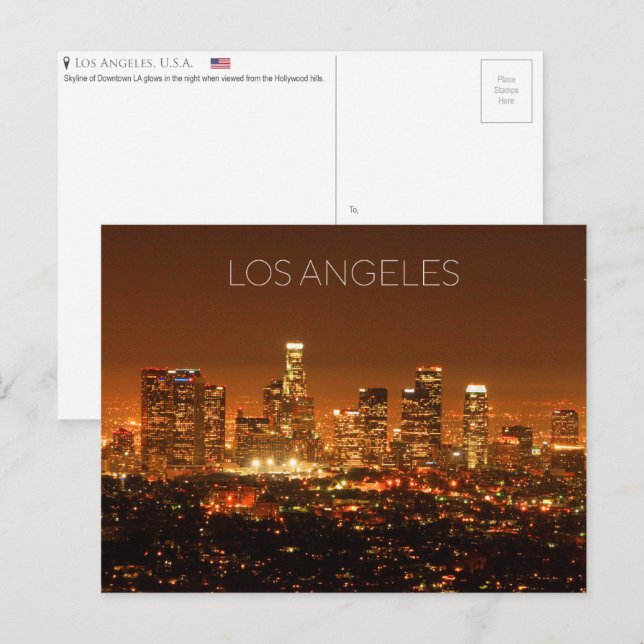 Cartão Postal Cartão-postal de Los Angeles, EUA (Frente/Verso)