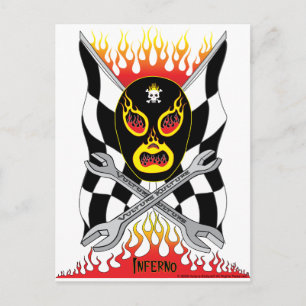 Cartão Postal Cartão-postal de lutador mexicano Inferno Luchador