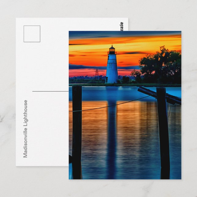Cartão Postal Cartão-postal de Madisonville Lighthouse (Frente/Verso)