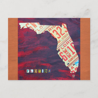 Cartão Postal Cartão-postal de Mapa de Licença da Flórida