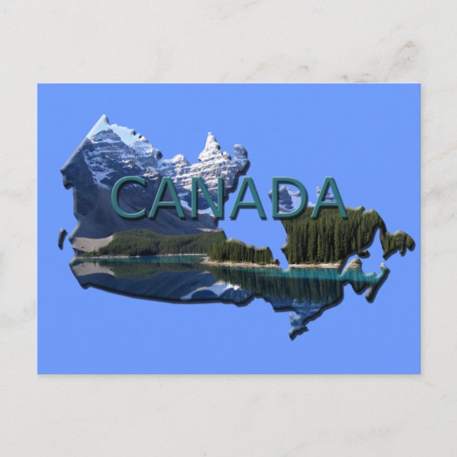 Cartão Postal Cartão-postal de Mapa Paisagem do Canadá (Frente)