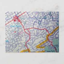 Cartão Postal Cartão-postal de Mapa Vintage AL