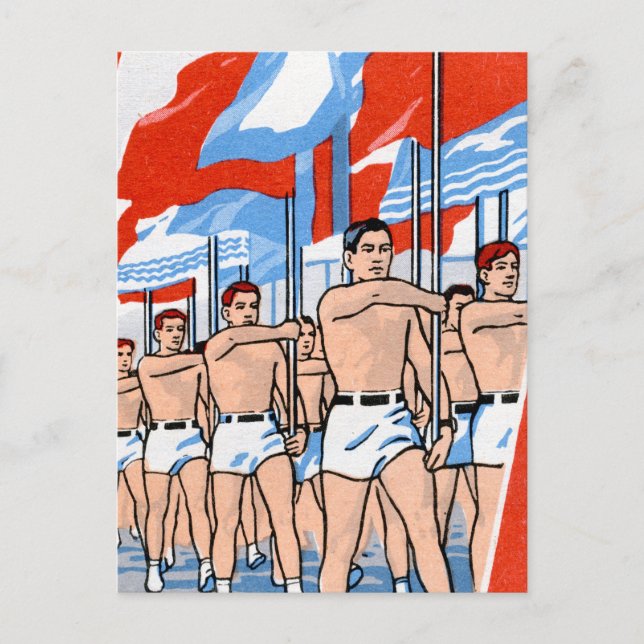 Cartão Postal Cartão-postal de Marching Boys (Frente)