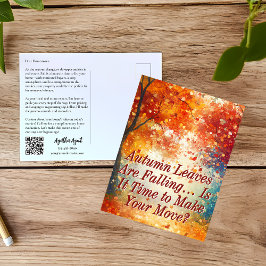 Cartão Postal Cartão-postal de Marketing Imobiliário de outono
