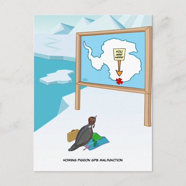 Cartão Postal Cartão-postal de mau funcionamento do GPS Homing P (Frente)