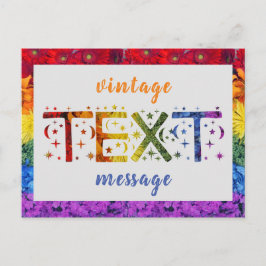 Cartão Postal Cartão-postal de Mensagem de Texto Vintage das Flo