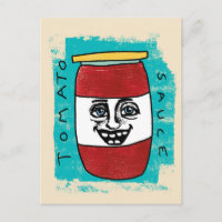 Cartão-postal de molho de tomate