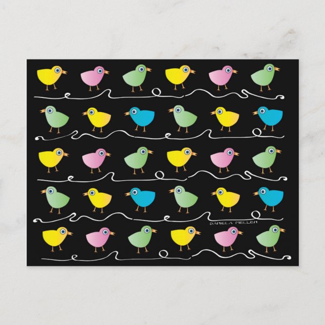 Cartão Postal Cartão-postal de muitos Pintinhos (Frente)