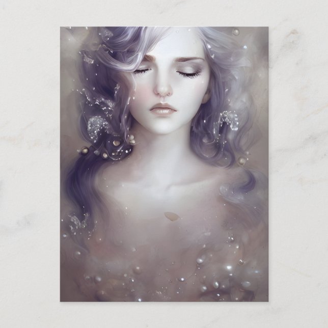 Cartão Postal Cartão-postal de mulher pacífica (Frente)