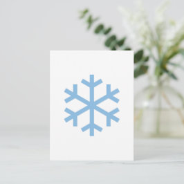 Cartão Postal Cartão-postal de Natal Blue Snowflake