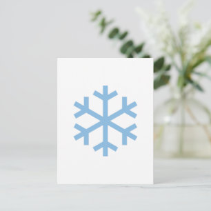 Cartão Postal Cartão-postal de Natal Blue Snowflake