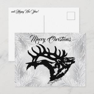 Cartão Postal Cartão-postal de Natal Bull Elk