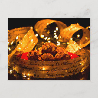Cartão Postal Cartão-postal de Natal com Muffin de Pumpkin