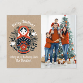 Cartão Postal Cartão-postal de Natal da Doll Nidificação Matryos
