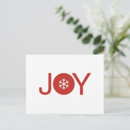Cartão Postal Cartão-postal de Natal de Alegria Minimalista