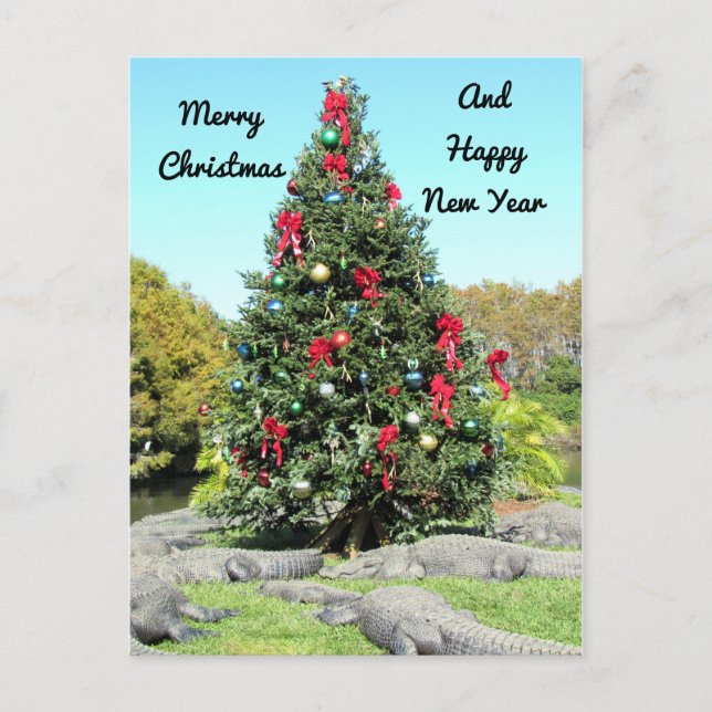 Cartão Postal Cartão-postal de Natal de Alligator (Frente)