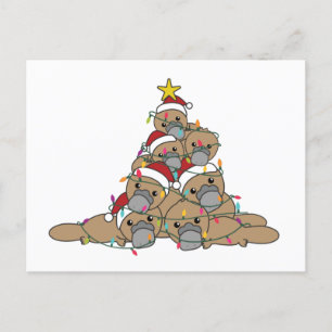 Cartão Postal Cartão-postal de Natal Engraçado para Árvore de Na