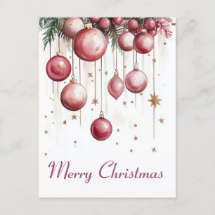 Cartão Postal Cartão-postal de Natal festivo e elegante