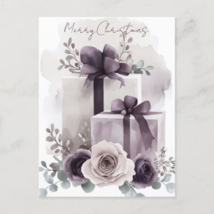 Cartão Postal Cartão-postal de Natal festivo e elegante