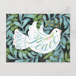 Cartão Postal Cartão-postal de Natal Ilustrado da Peace Dove