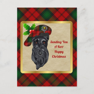Cartão Postal Cartão-postal de Natal Kerr Clan e Tartan