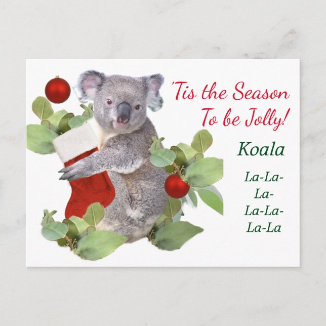 Cartão Postal Cartão-postal de Natal Koalas (Frente)