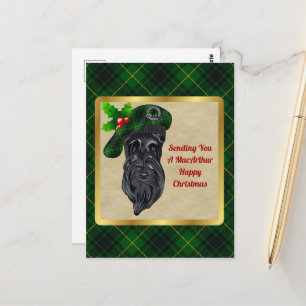 Cartão Postal Cartão-postal de Natal MacArthur Clan e Tartan