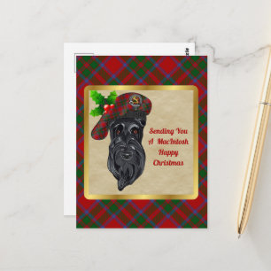 Cartão Postal Cartão-postal de Natal MacIntosh Clan e Tartan