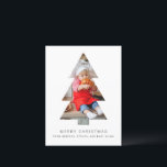 Cartão Postal Cartão-postal de Natal minimalista com árvore<br><div class="desc">Este cartão de feriado minimalista irá facilmente extrair a sua fotografia na forma de uma árvore de Natal. Faz uma bela e simples silhueta que se destacará da multidão. É recomendável que você use uma foto com o assunto centrado, e espaço extra tanto na horizontal quanto na vertical para permitir...</div>