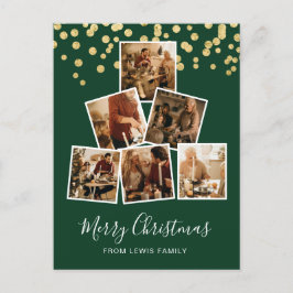 Cartão Postal Cartão-postal de Natal Moderno Verde
