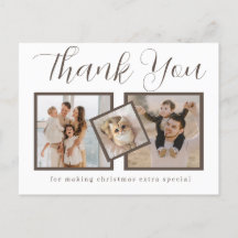 Cartão-postal de Natal Muito Obrigado