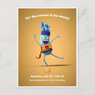 Cartão Postal Cartão-postal de Natal para Aquarius