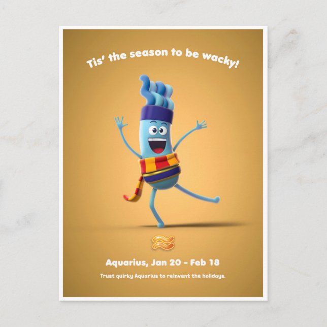 Cartão Postal Cartão-postal de Natal para Aquarius (Frente)