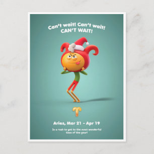 Cartão Postal Cartão-postal de Natal para Aries