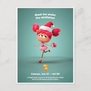 Cartão Postal Cartão-postal de Natal para Cancer