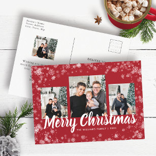 Cartão Postal Cartão-postal de Natal para Colagem de Fotos